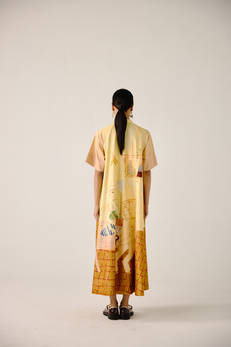 A-Line Long Dress - Fisherman cotton by CORD for women in Singapore