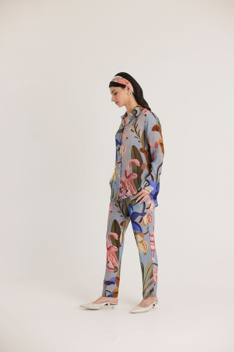 NICO CO-ORD SET by Yam in blue color for women in Singapore