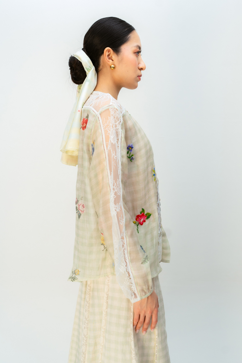 SUMMER SHIMMER SHIRT mul top/shirt by Ode to Odd in green for women in Singapore