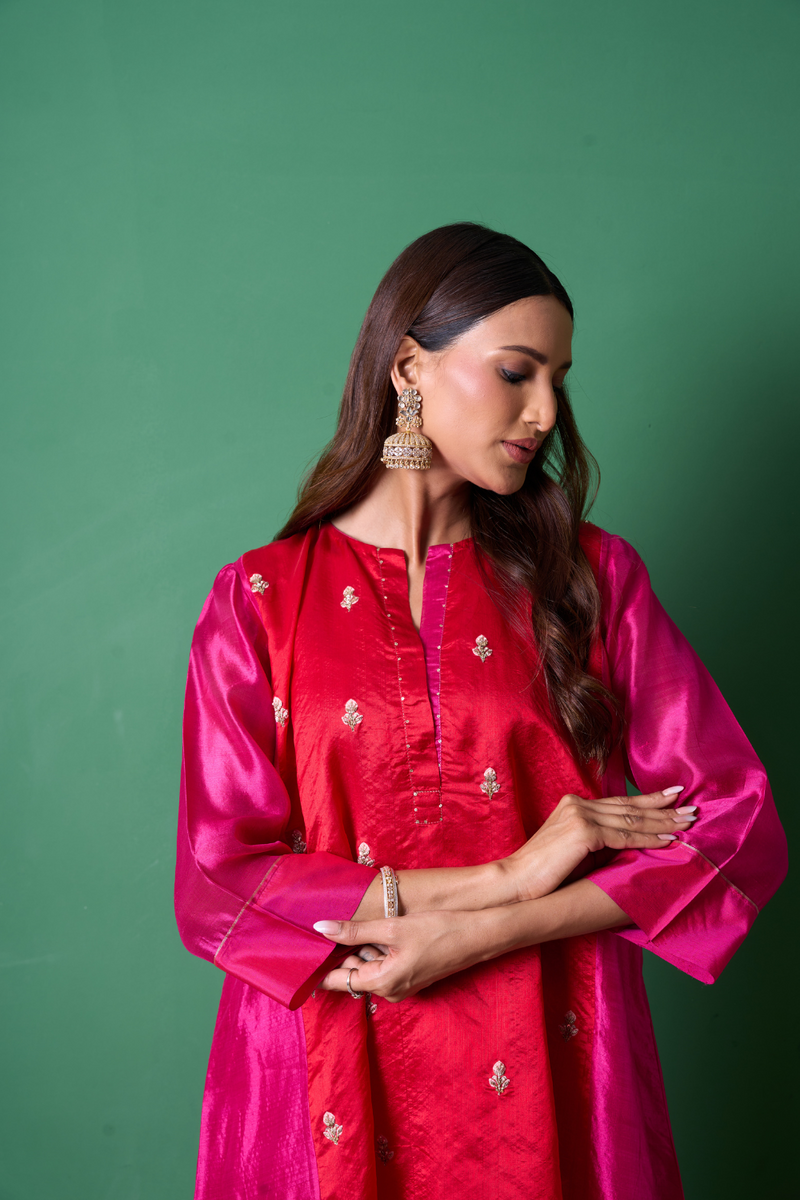 Delight Kurta Set - Red