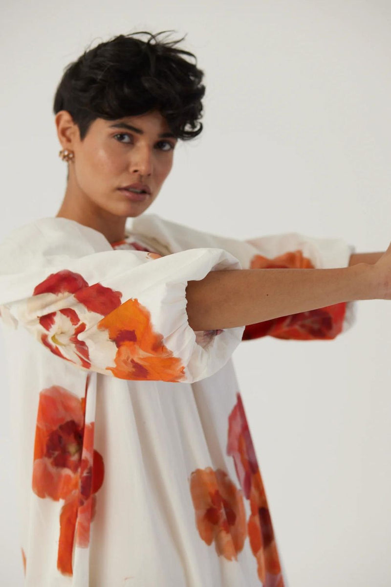 VALENTINE DRESS satin Dress by Yam in white color for women in Singapore
