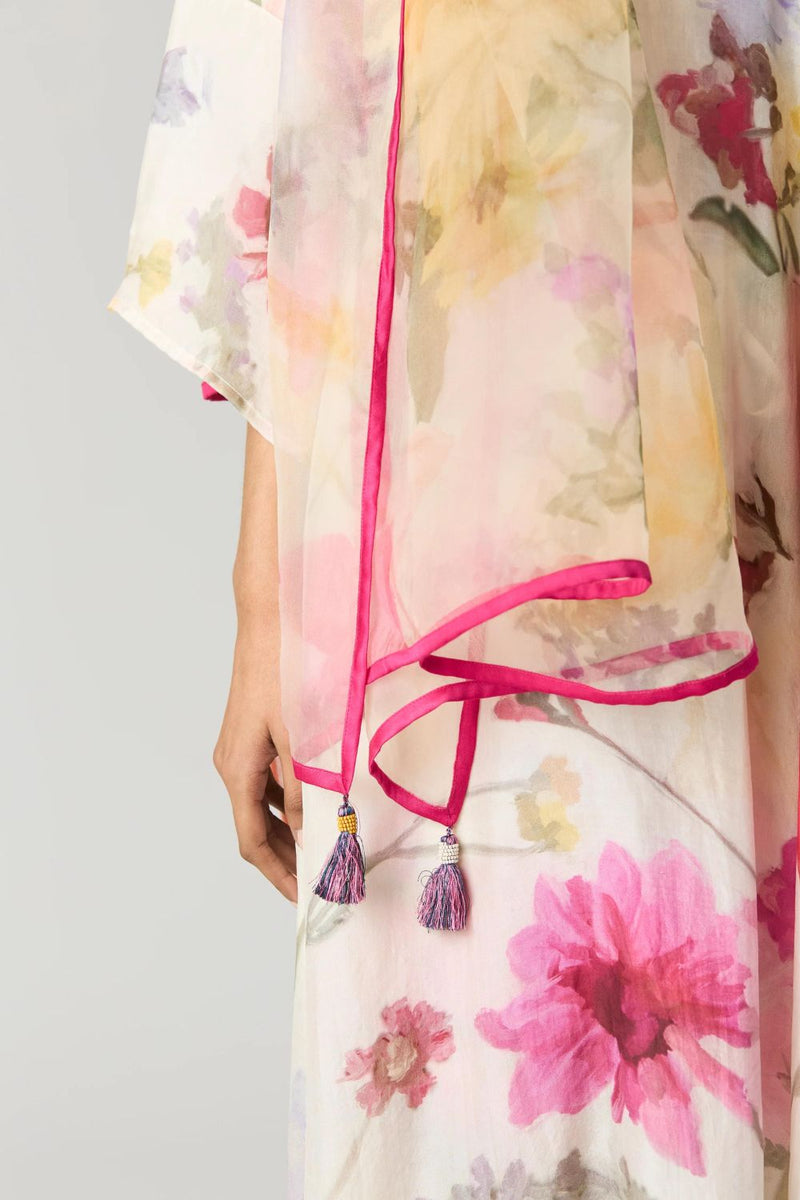 MARIA DUPATTA organza by Yam in white color for women in Singapore