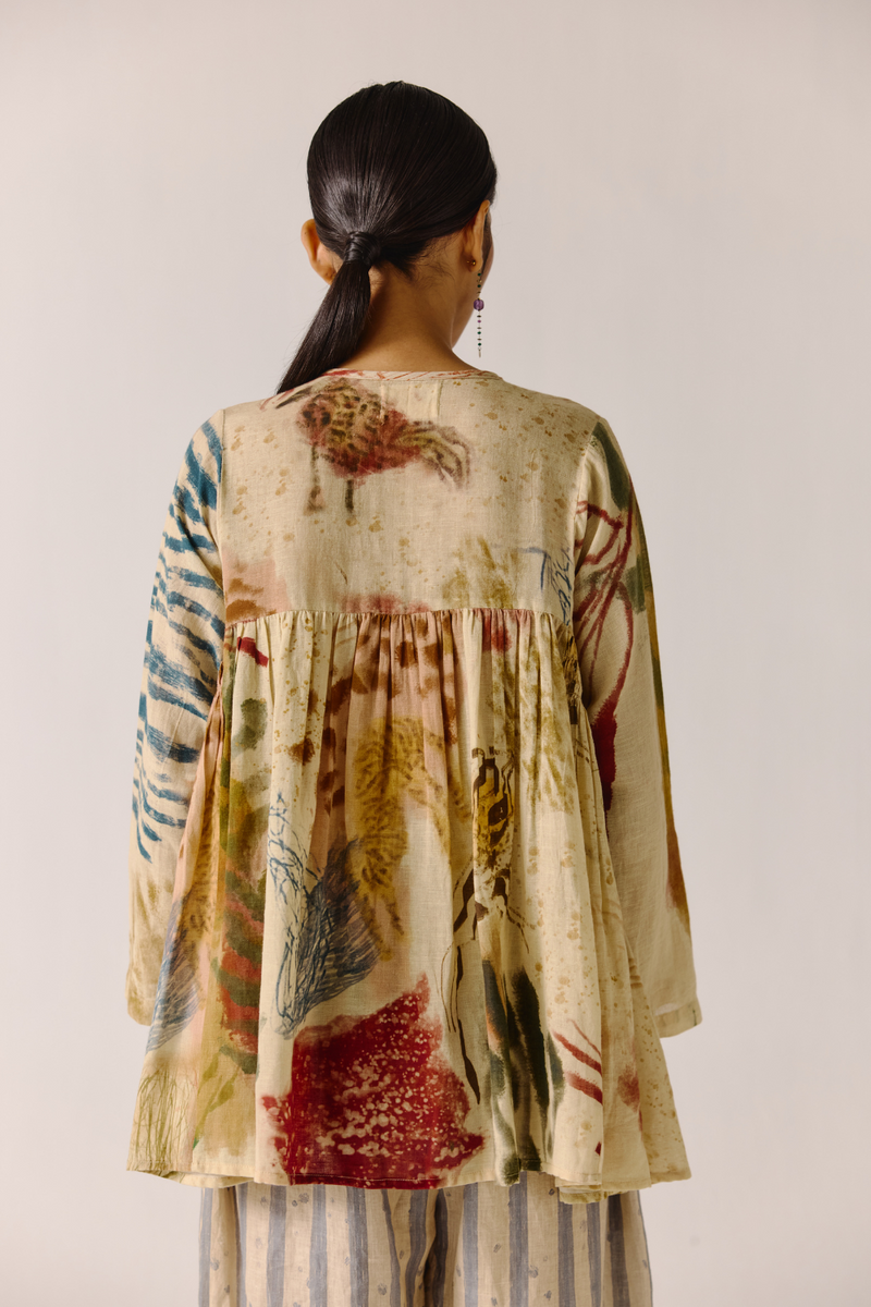 Frida Top - Abstract cotton by CORD for women in Singapore