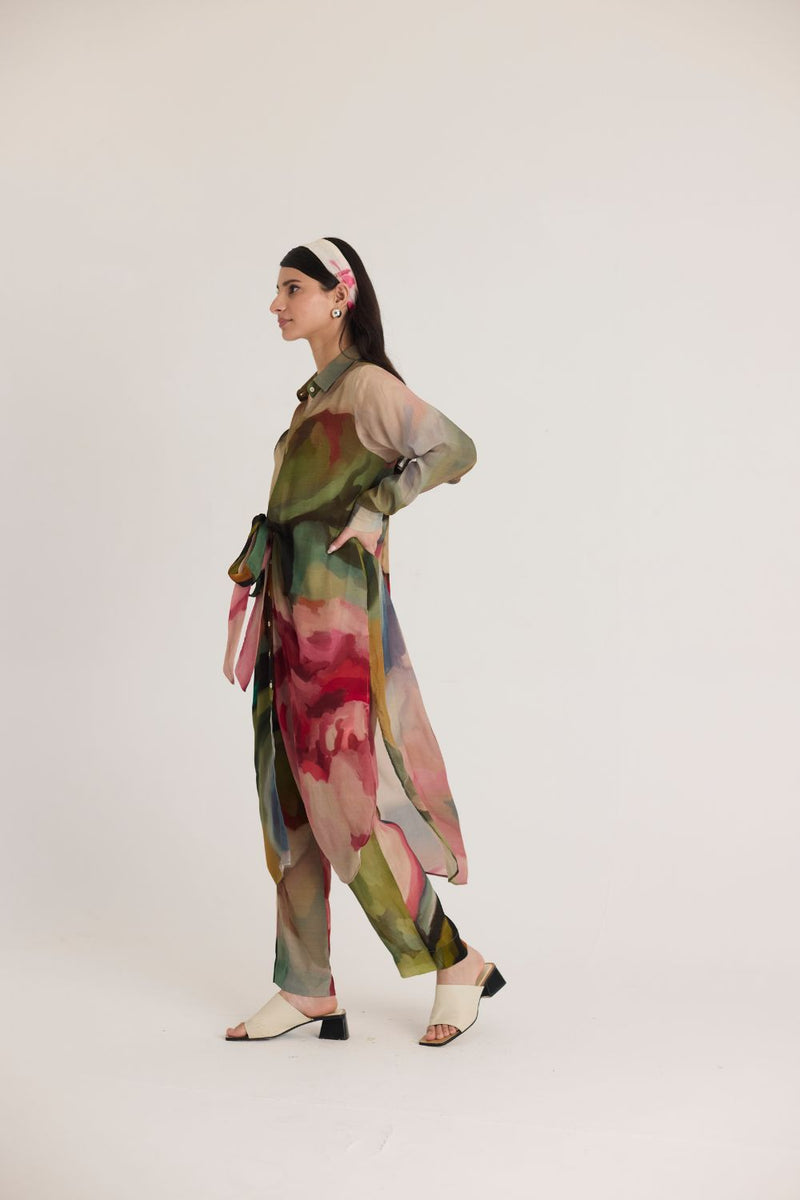 TILLY WRAP KURTA SET mul by Yam in multi color for women in Singapore