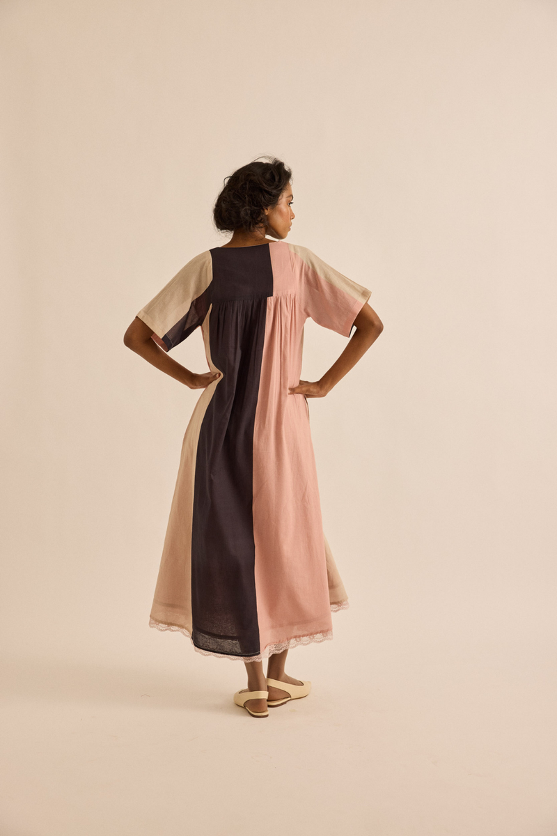 Puce Dress mul dress by Khara Kapas in multicolor for women in Singapore