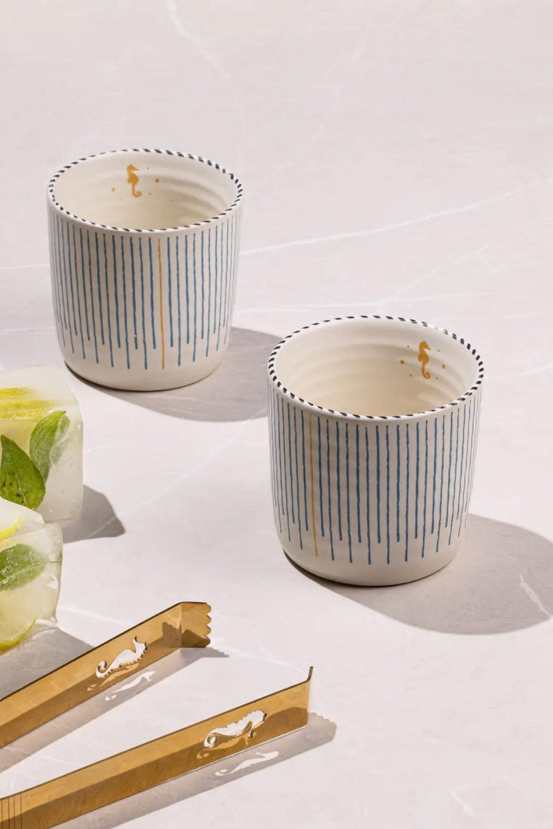 Mirissa Tumblers - set of 2 linen by Gado Living for in Singapore