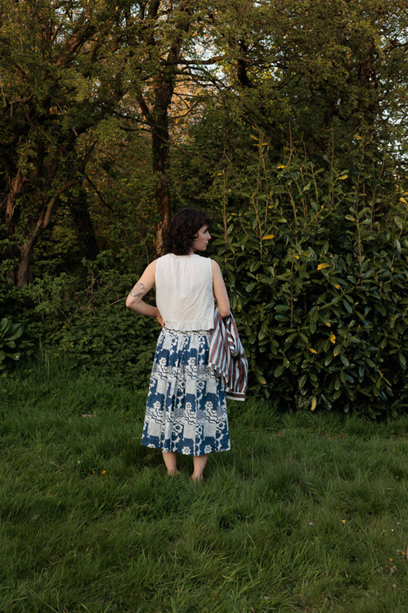 Alice Top-White cotton muslin top/shirt by World of Crow in white for women in Singapore