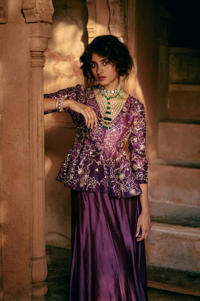 PH-2487 
Peplum 
Plazzoo Set by Paulmi & Harsh for women in Singapore