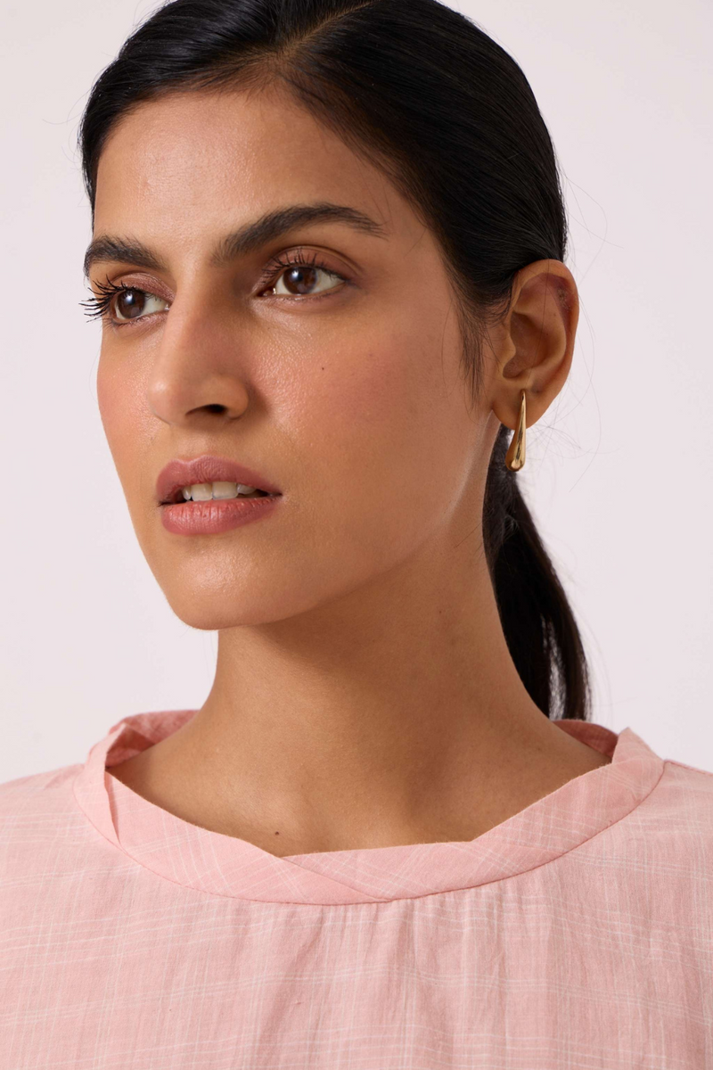 Laurie Pink Handwoven Top cotton by The Summer House in blue color for women in Singapore