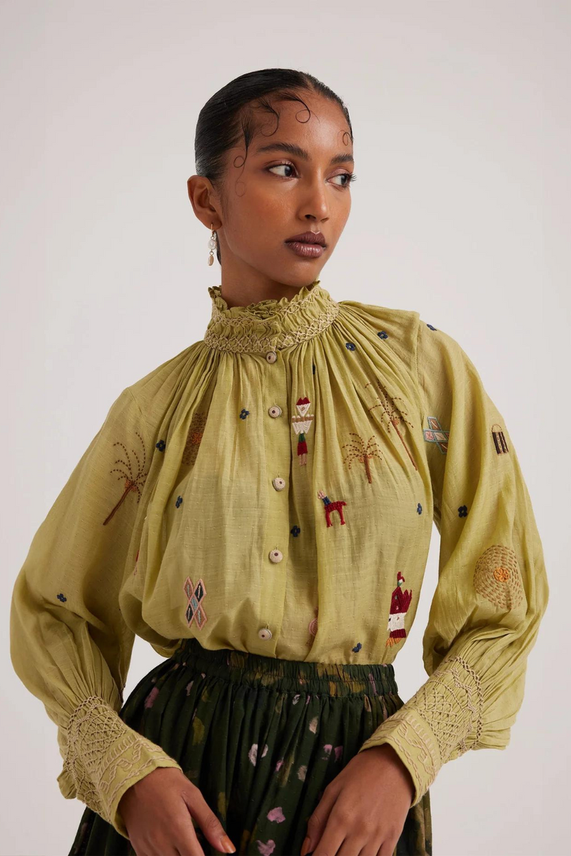Farmer Top-Folk Green cotton by CORD for women in Singapore
