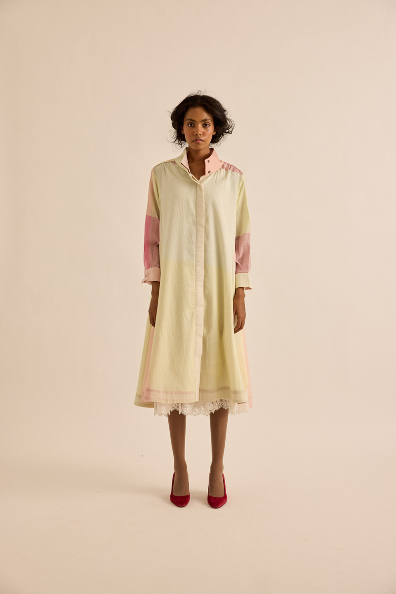 Aube Shirt Dress mul dress by Khara Kapas in multicolor for women in Singapore