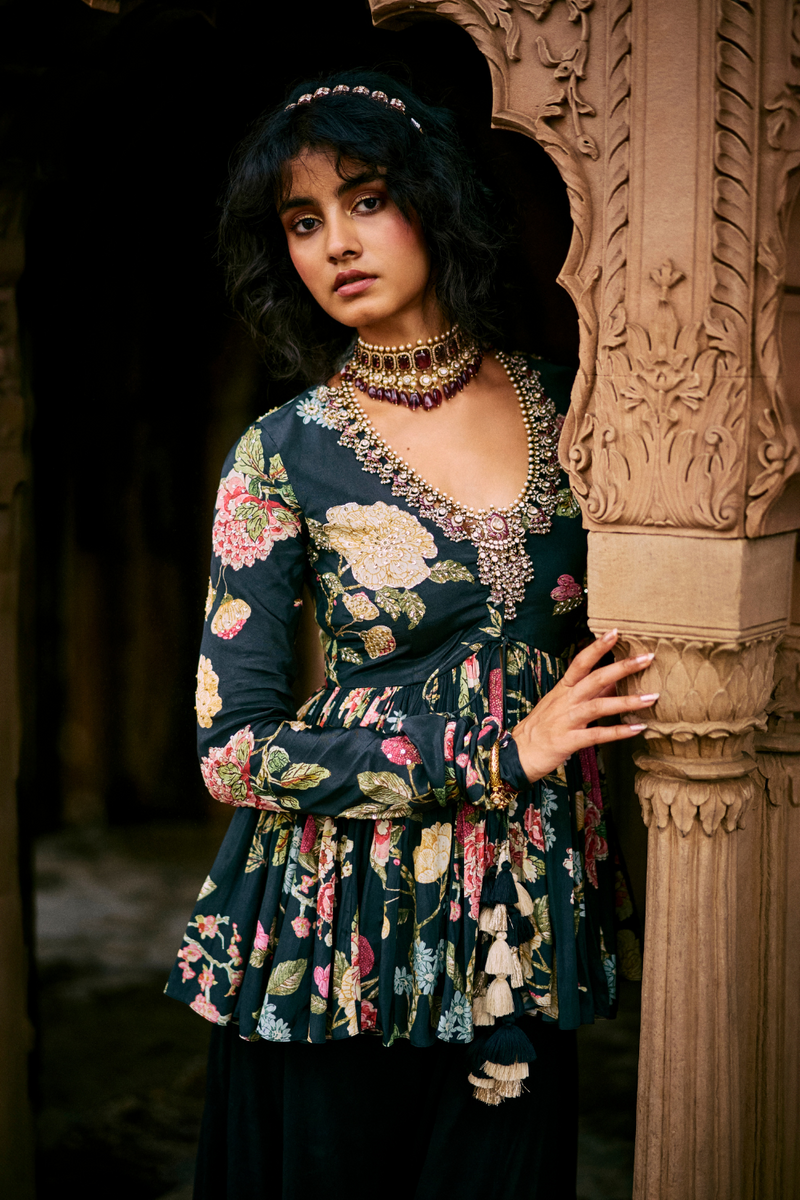 PH-2495 
Peplum 
Plazzoo Set by Paulmi & Harsh for women in Singapore