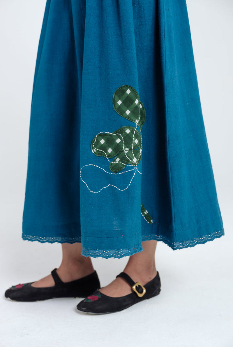 Ether Pleated Dress kala cotton dress by JodiLife in blue for women in Singapore