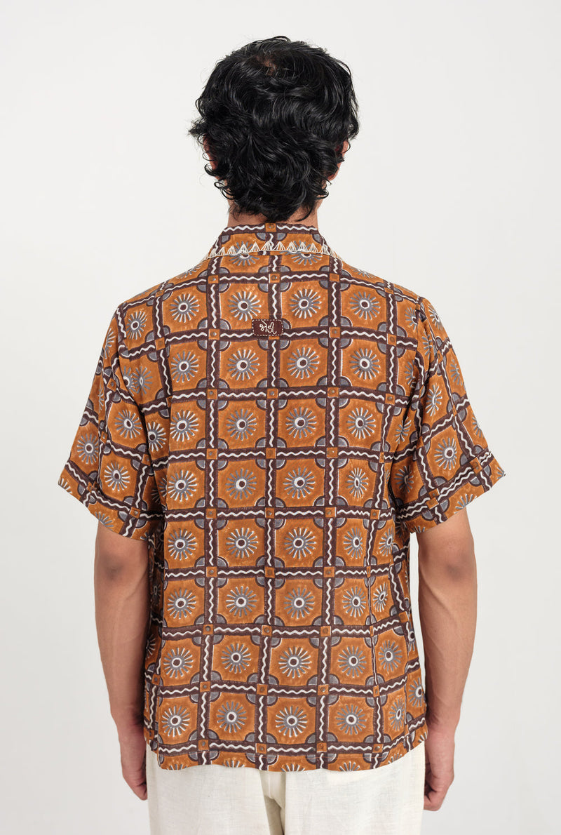 Choras Shirt cotton shirt by Jodi Men in brown for men in Singapore