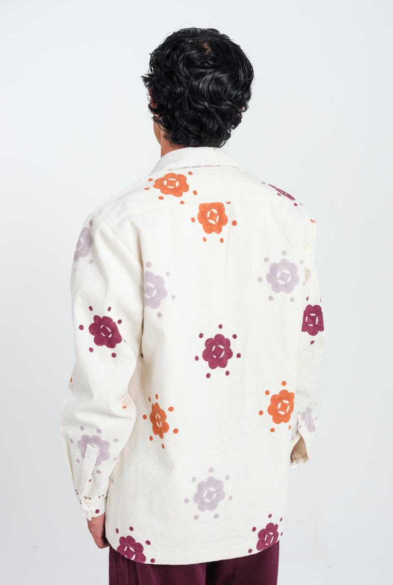 Thandai Cordoury Shacket corduroy jacket by Jodi Men in white for men in Singapore