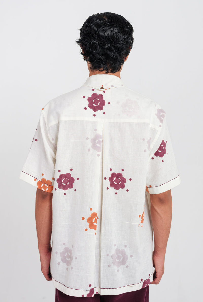 Thandai Men Shirt cotton shirt by Jodi Men in white for men in Singapore