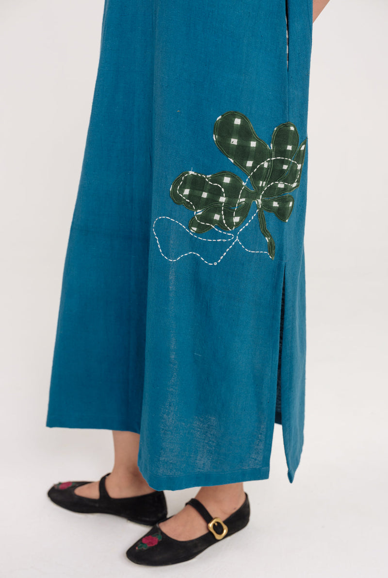 Ether Handloom Dress kala cotton dress by JodiLife in blue for women in Singapore