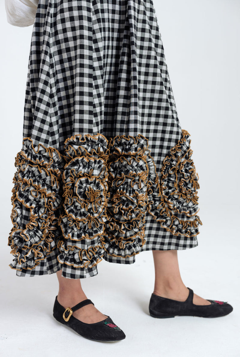 Groove Handloom Skirt handwoven cotton skirt by JodiLife in black, white for women in Singapore