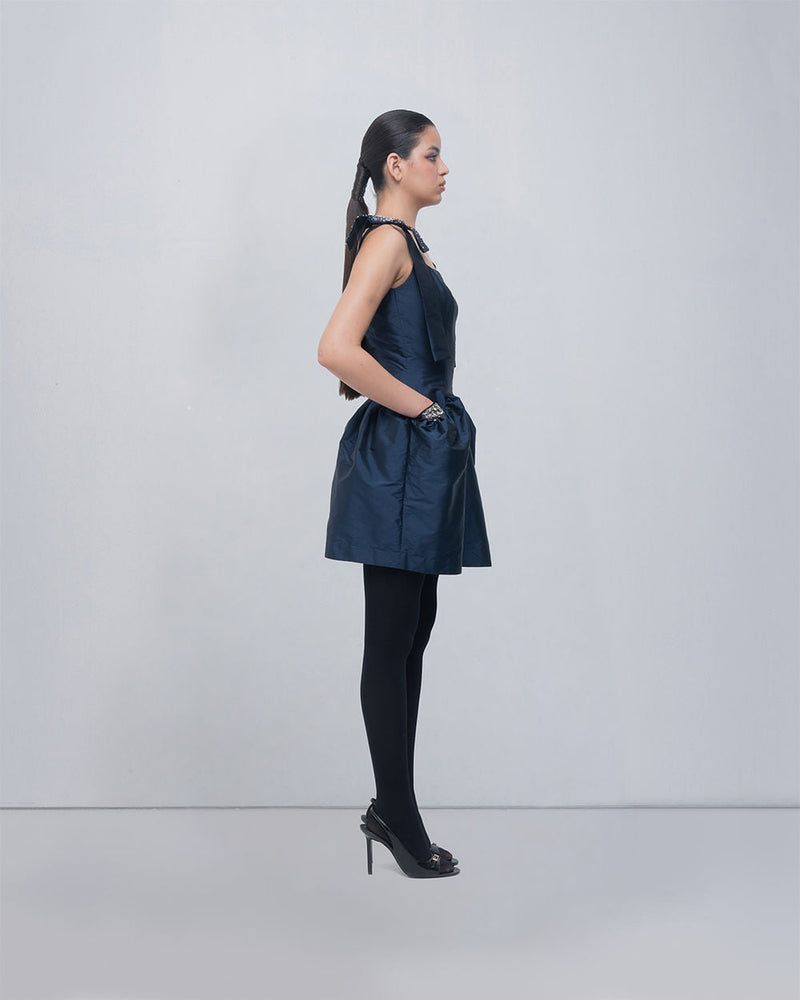 Drema Dress viscose by Leh Studios in blue for women in Singapore
