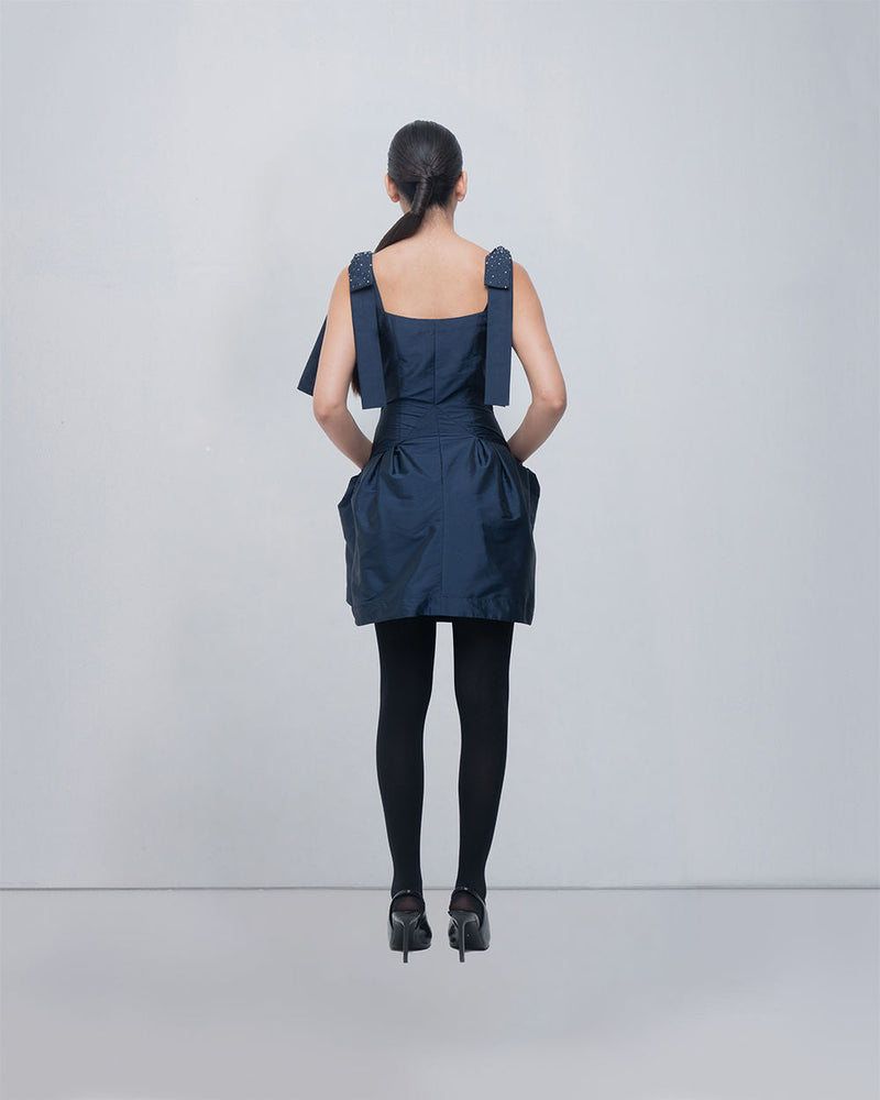 Drema Dress viscose by Leh Studios in blue for women in Singapore