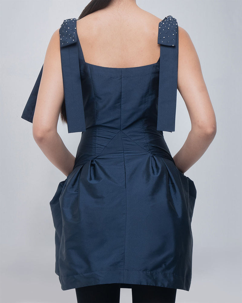 Drema Dress viscose by Leh Studios in blue for women in Singapore