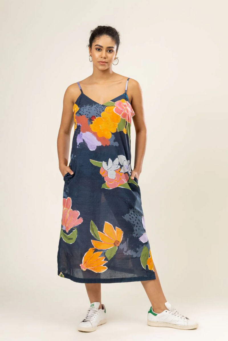 CLAIRE SLIP DRESS mul by Doodlage in multi color for women in Singapore