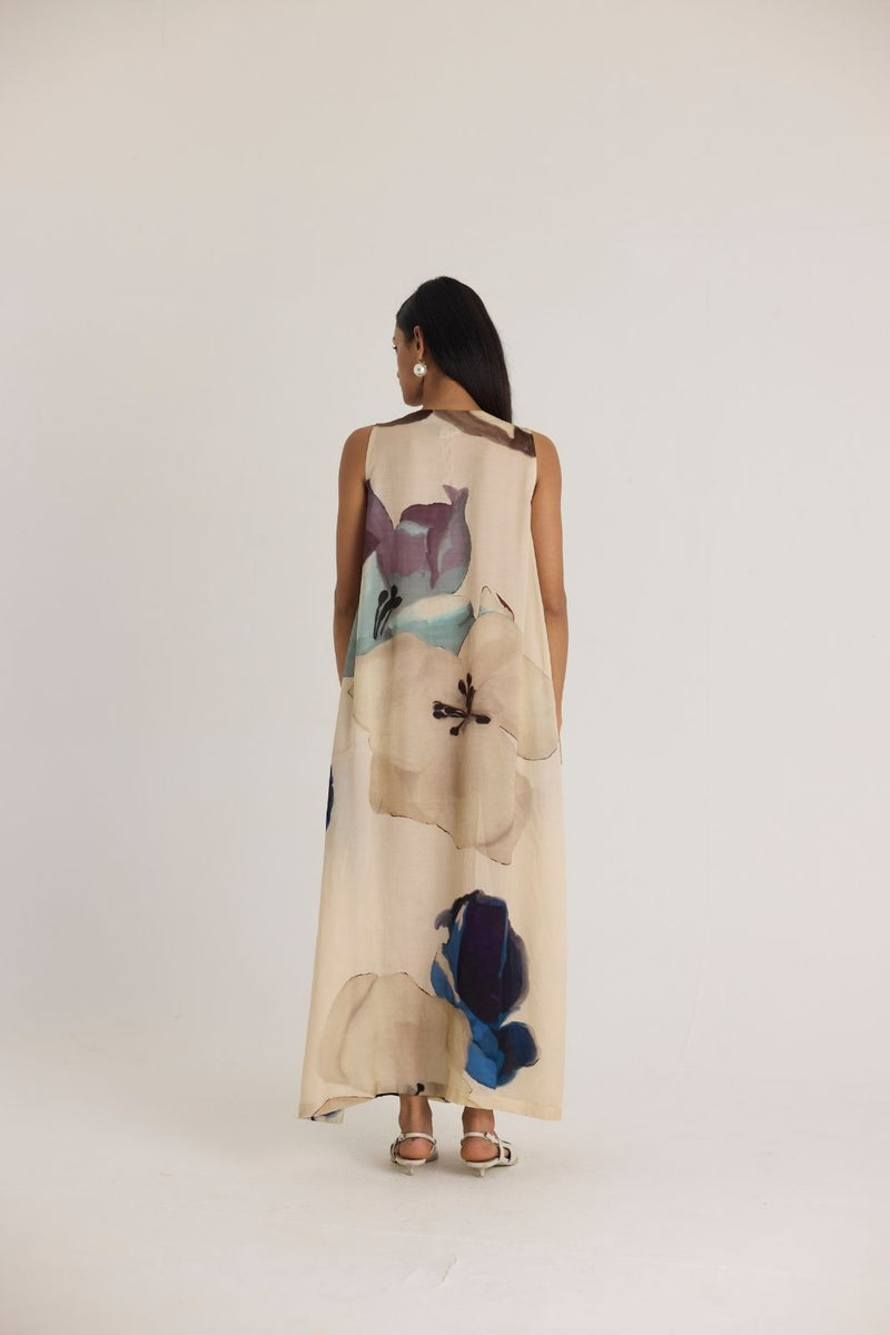 SWEET PEA MAXI DRESS satin by Yam in white color for women in Singapore