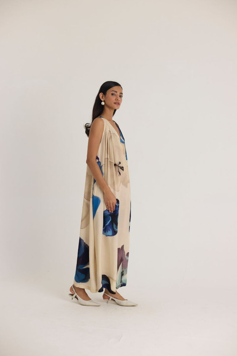 SWEET PEA MAXI DRESS satin by Yam in white color for women in Singapore