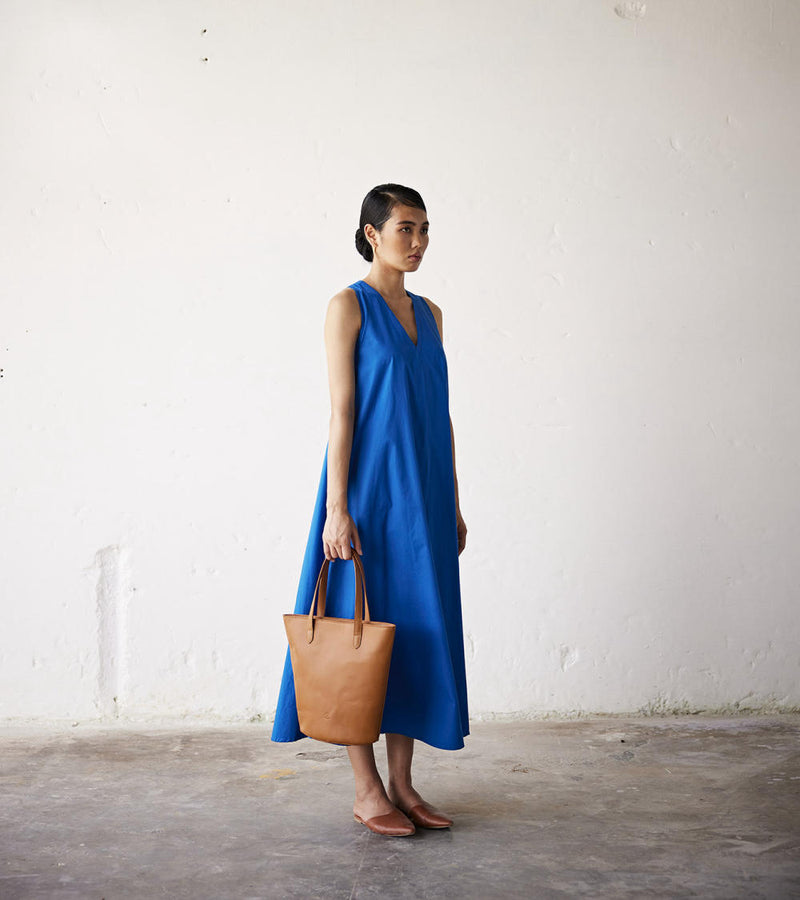 Clear Skies Dress by Khara Kapas in blue for in Singapore