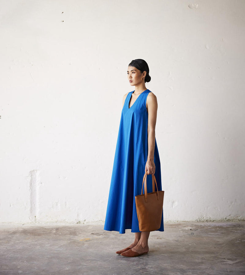 Clear Skies Dress by Khara Kapas in blue for in Singapore