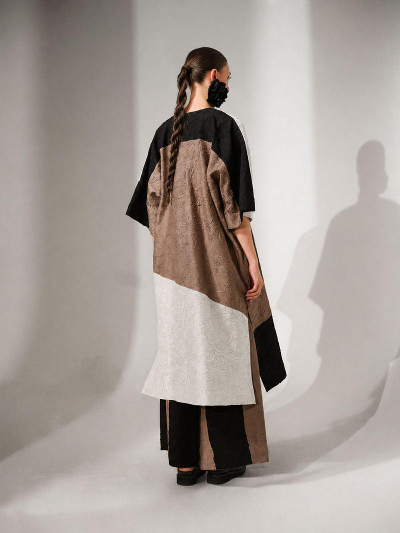 June Tunic-Natural + Grey + Black crushed silk tunics and kaftans by Stoique in natural, grey, black for women in Singapore