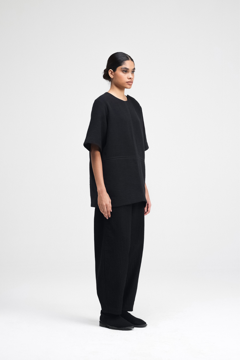 Toshi Top linen by Turn Black in black color for women in Singapore