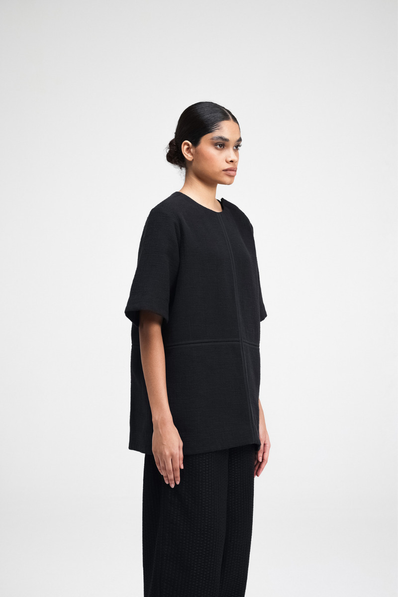 Toshi Top linen by Turn Black in black color for women in Singapore