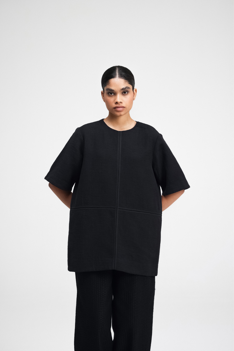 Toshi Top linen by Turn Black in black color for women in Singapore