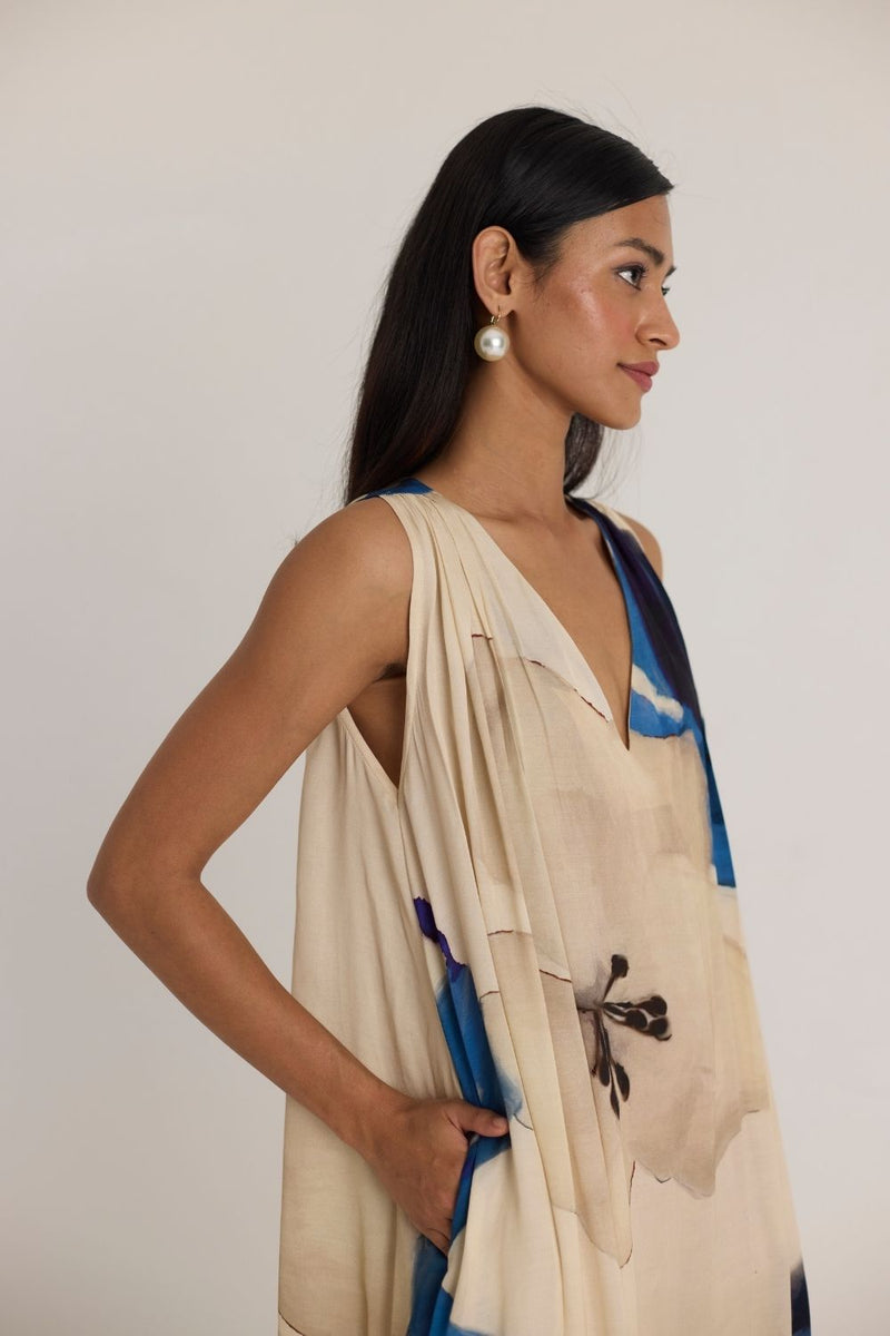 SWEET PEA MAXI DRESS satin by Yam in white color for women in Singapore