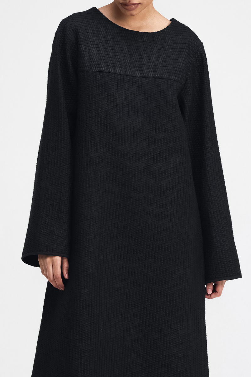 Itsuki Embroidered Dress cotton by Turn Black in black color for women in Singapore