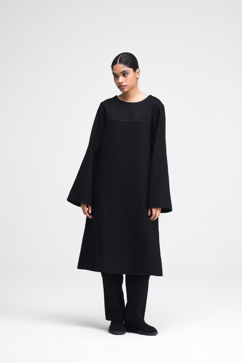 Itsuki Embroidered Dress cotton by Turn Black in black color for women in Singapore