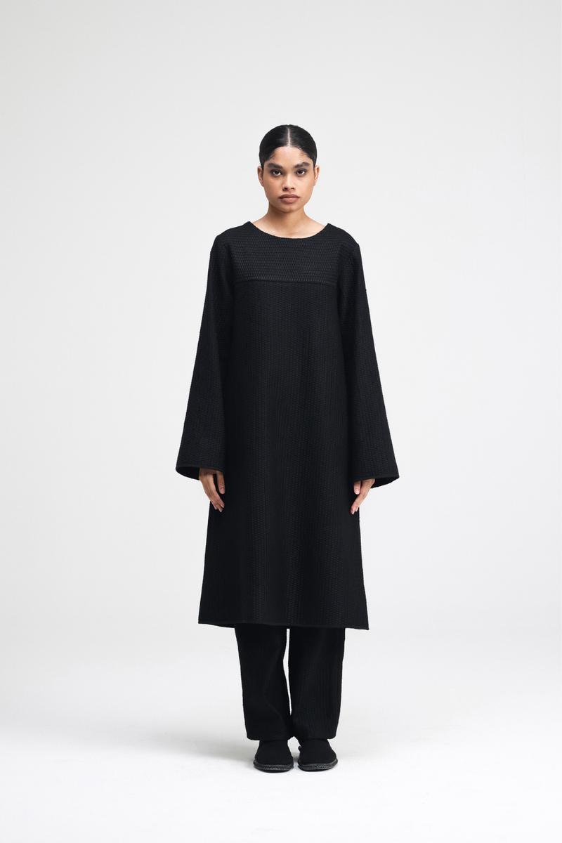 Itsuki Embroidered Dress cotton by Turn Black in black color for women in Singapore