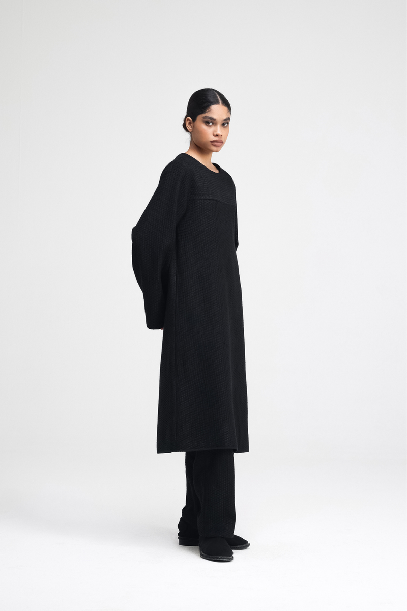 Itsuki Embroidered Dress cotton by Turn Black in black color for women in Singapore