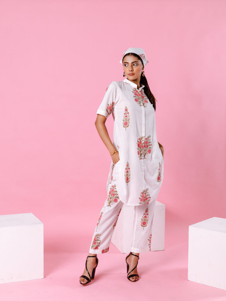 Pink Dahlia Co-Ord Set - Size S