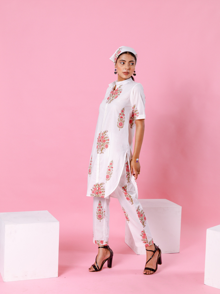 Pink Dahlia Co-Ord Set - Size S