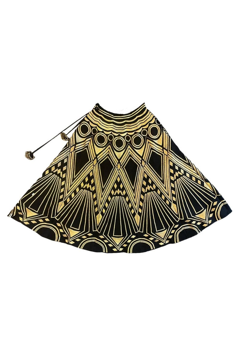 Sunhera Skirt cotton by Ka-Sha in gold color for women in Singapore