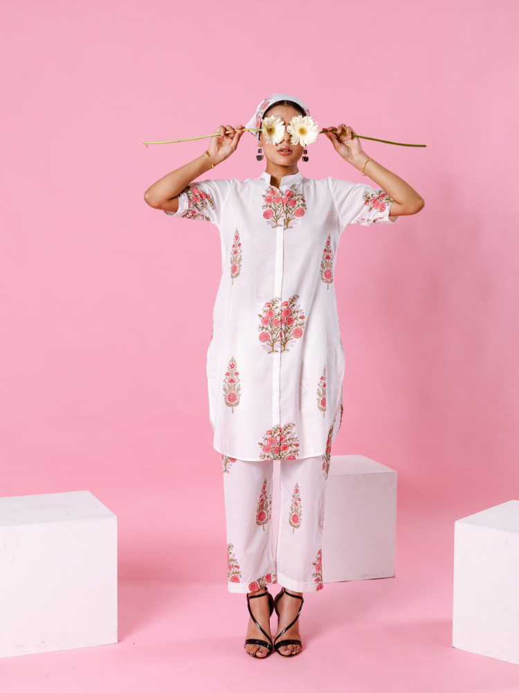 Pink Dahlia Co-Ord Set - Size S