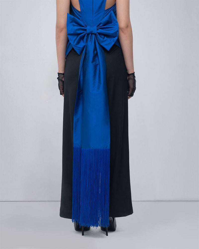 Ondine Top viscose top/shirt by Leh Studios in blue for women in Singapore