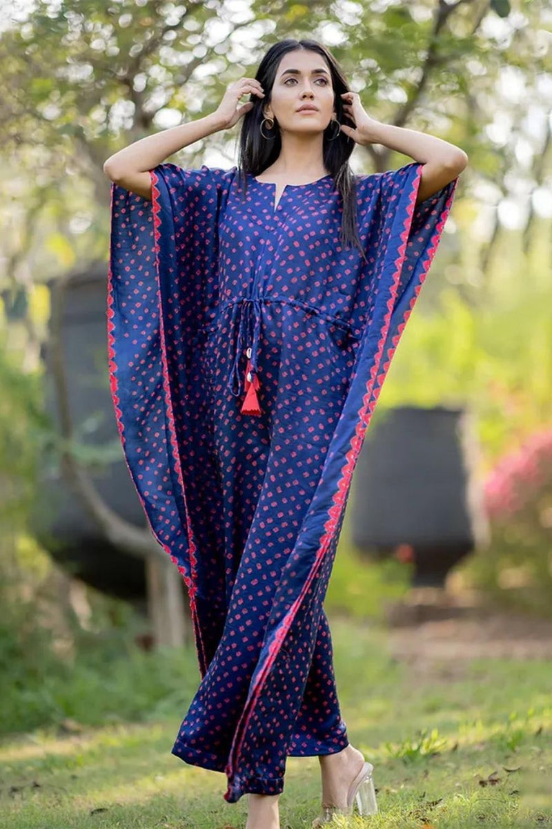 JUMPSUIT-INDIGO BLUE silk by Dyelogue in blue color for women in Singapore
