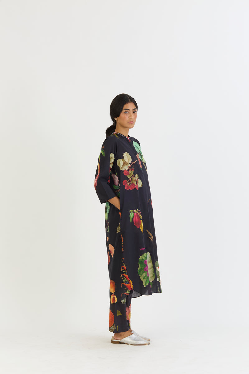 PLUM LONG KURTA SET cotton by Yam for women in Singapore
