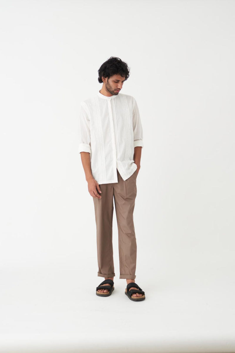 CEDAR EMB. SHIRT CO-ORD poplin by THREE Men for men in Singapore
