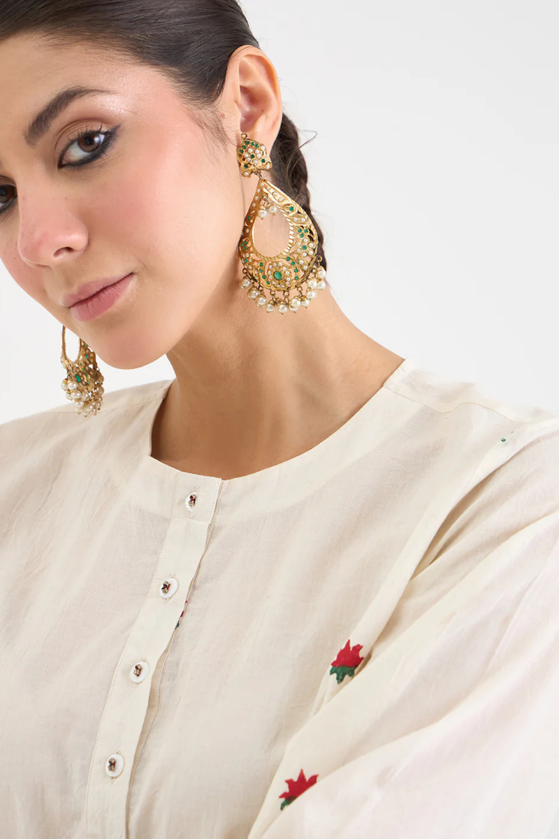LOTUS SET 4 cotton by AAVIDI in white color for women in Singapore