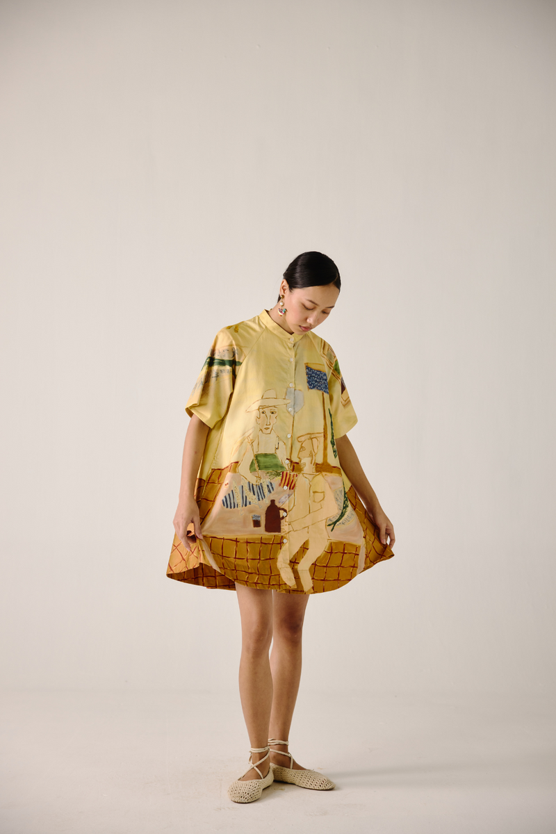 A-Line Dress - Fisherman cotton by CORD for women in Singapore