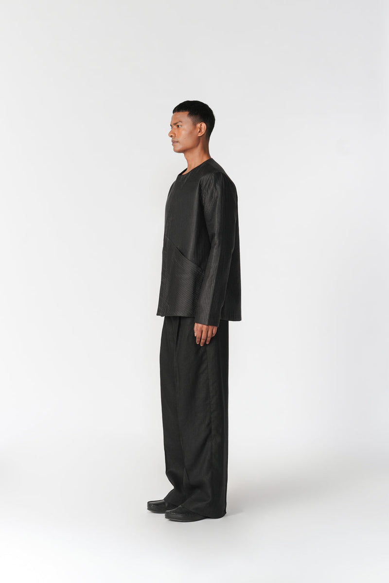 Short Mashru Jacket jacket/overlay by Turn Black in black for men in Singapore